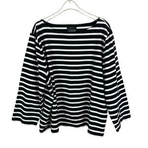 J.Crew Classic Mariner Cloth Boatneck Striped T-Shirt Women's Sz 2X Classic Fit
